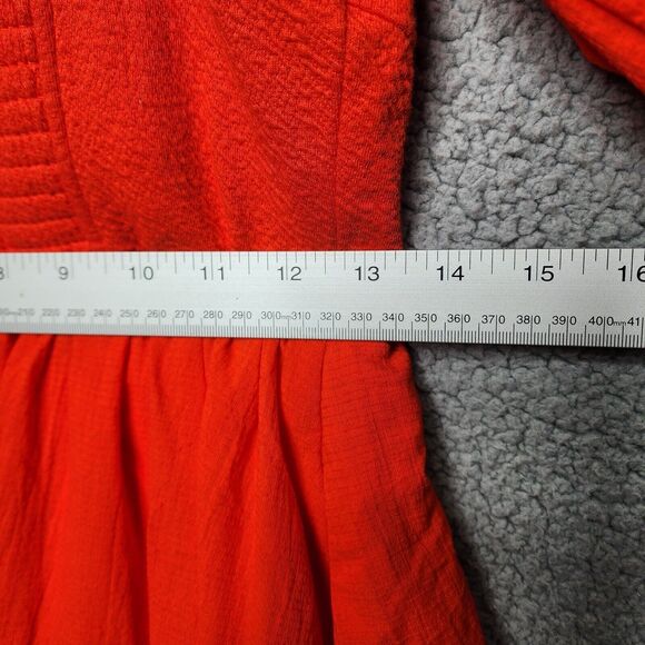 ANTHROPOLOGIE Women's Medium MAEVE Red Orange NWT Sweetheart Mini Dress - Picture 10 of 16